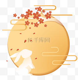 桂花树素描图片_中秋节立体剪纸风