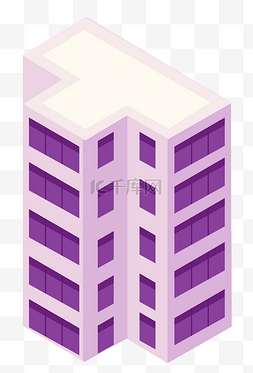 窗户高楼大厦图片_紫色窗户楼房