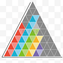 数据互换图片_创意三角形图表插画