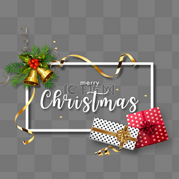创意礼盒丝带图片_彩色创意圣诞节边框