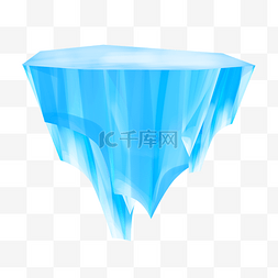 冰川质地图片_蓝色立体冰山