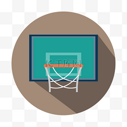 篮球框卡通图标设计