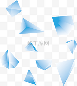 漂浮几何三角立方体