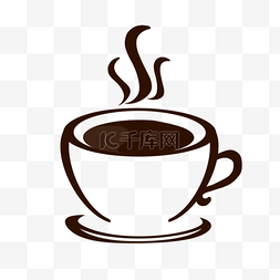 咖啡杯热气图片_手绘热气咖啡剪影