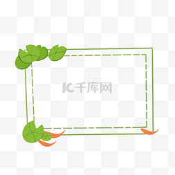 荷花边框素材图片_卡通夏季荷花边框