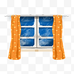 冬季窗户窗帘
