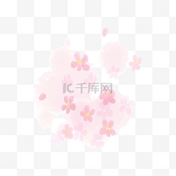 樱花节海报图片_手绘粉色水彩花朵装饰春天