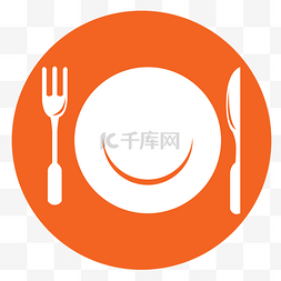 纯白餐具图片_餐饮图标餐具刀叉