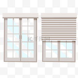 窗子白色窗子图片_白色卷帘门窗