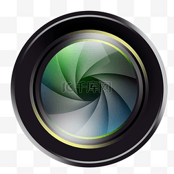 摄像头旋转图标图片_绿色照相机镜头
