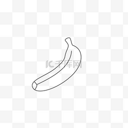 线条图片_卡通香蕉图标免抠图