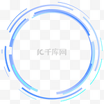 科技感蓝色圆圈边框
