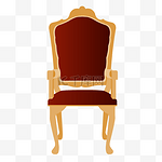欧式红色沙发椅插画