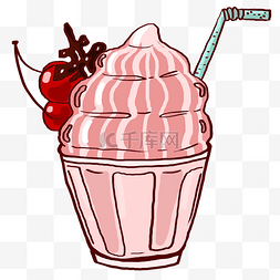 零食食代图片_粉色的水果冰淇淋