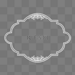 红金粒子遮罩边框图片_白色复古蕾丝花纹边框