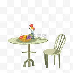 小椅子插画图片_卡通椅子和桌子免抠图