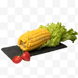 荤素菜品图片_玉米和蔬菜免抠图