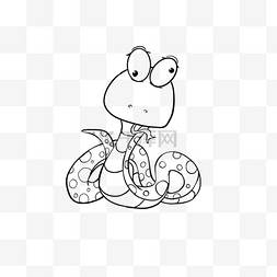 snake clipart black and white 线稿蛇