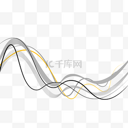 黄色动感线图片_动感线条抽象元素