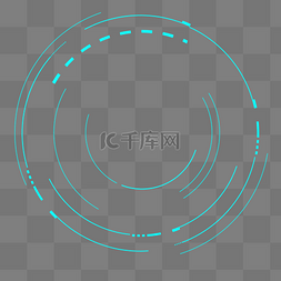 蓝色科技线条断层圆圈