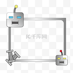 金属手图片_机器人螺丝钉金属手账边框