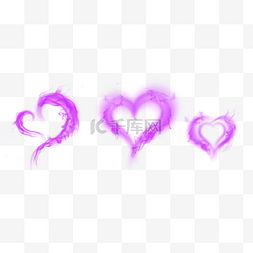 心形的烟雾图片_心形的紫色水墨烟雾