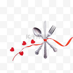 刀叉勺图片_情人节餐具刀叉勺