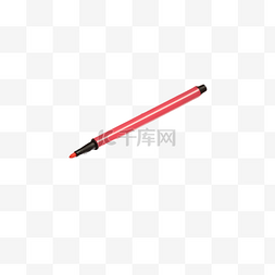 红色水彩笔图片_红色水彩笔