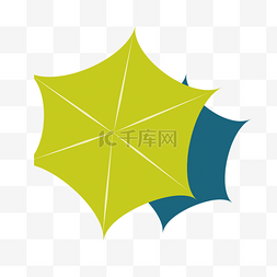 扁平电商插画图片_彩色创意休闲遮阳伞元素