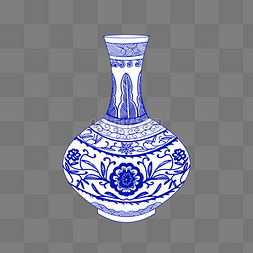 陶瓷图片_青花瓷花瓶