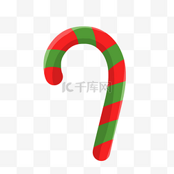 圣诞红绿色拐杖糖