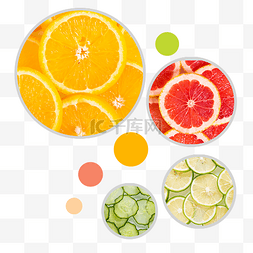 柠檬片水果图片_柠檬片橙子
