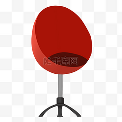 红色的家具椅子插画