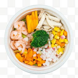 虾仁蔬菜水果健身餐减脂餐