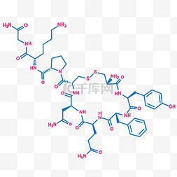 化学分子字母插画