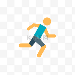 奥林匹标志图片_卡通跑步的人免抠图