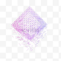 菱形科技图片_立体菱形线性渐变三维空间