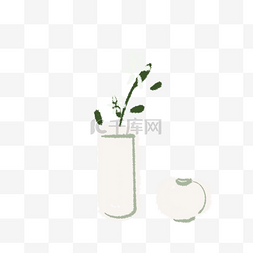 白色的花瓶免抠图