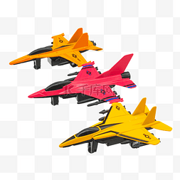 三架飞机模型