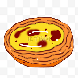 肯德基的网页设计图片_美味的蛋挞小吃插画