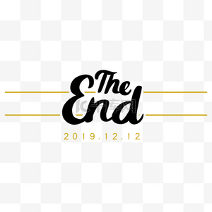 THE END 英文装饰字素材图片免费下载-千库网