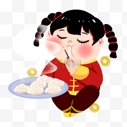 卡通新年水饺
