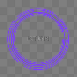 紫色科技感不规则圆环简约边框
