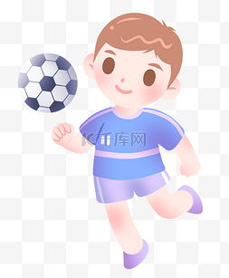 足球比赛体育图片_足球比赛可爱的男孩插画