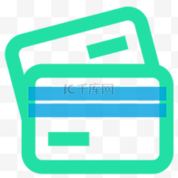 绿蓝渐变图片_线性双色金融类APP图标卡片