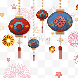 新年新年春节立体灯笼花雕 挂饰