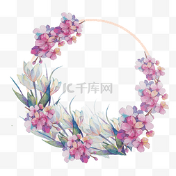 小花环装饰图片_唯美装饰花边少女花环