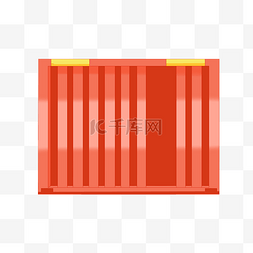 立体红色集装箱