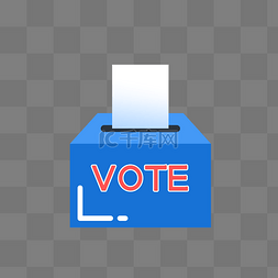 蓝色投票箱图片_蓝色投票箱