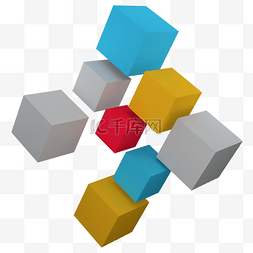 立体几何彩色方块